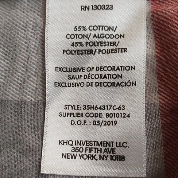 Calvin Klein Jeans Boys Size 8 (S) Red/White/Gray Plaid Button Down Shirt - Picture 10 of 10